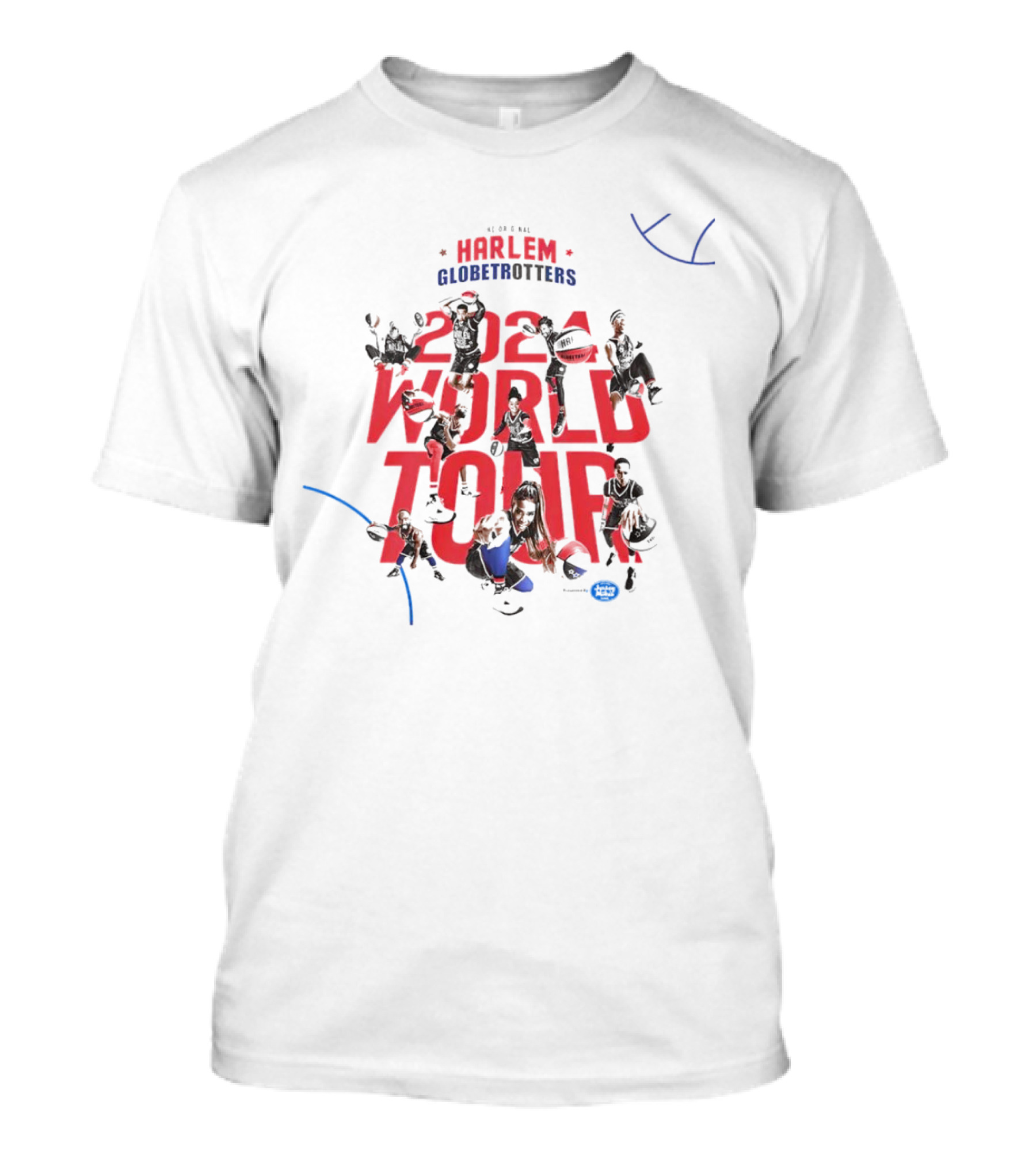 Harlem Globetrotters 2024 World Tour Basketball Team T-Shirt