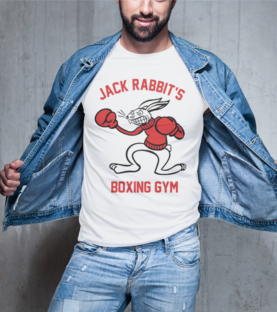Jack Rabbit's Boxing Gym Rabbit Illustration With Boxing Gloves T-Shirt