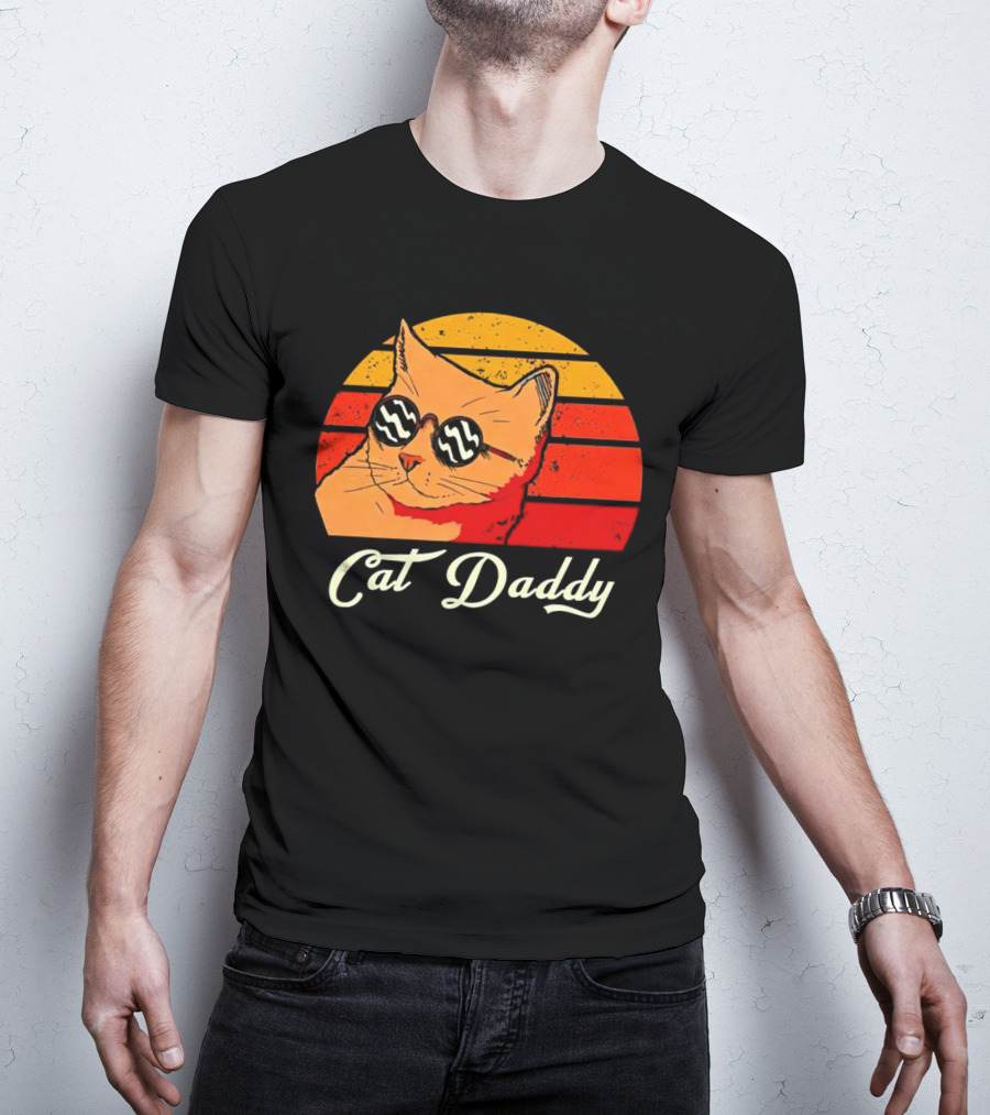 Vintage Cat Daddy Retro Sunglasses Sunburst T-Shirt