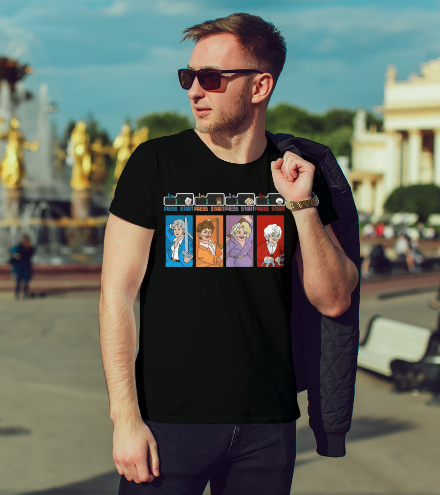 Golden Girls X Ninja Press Start Game 1up 1up 1up 1up T-Shirt