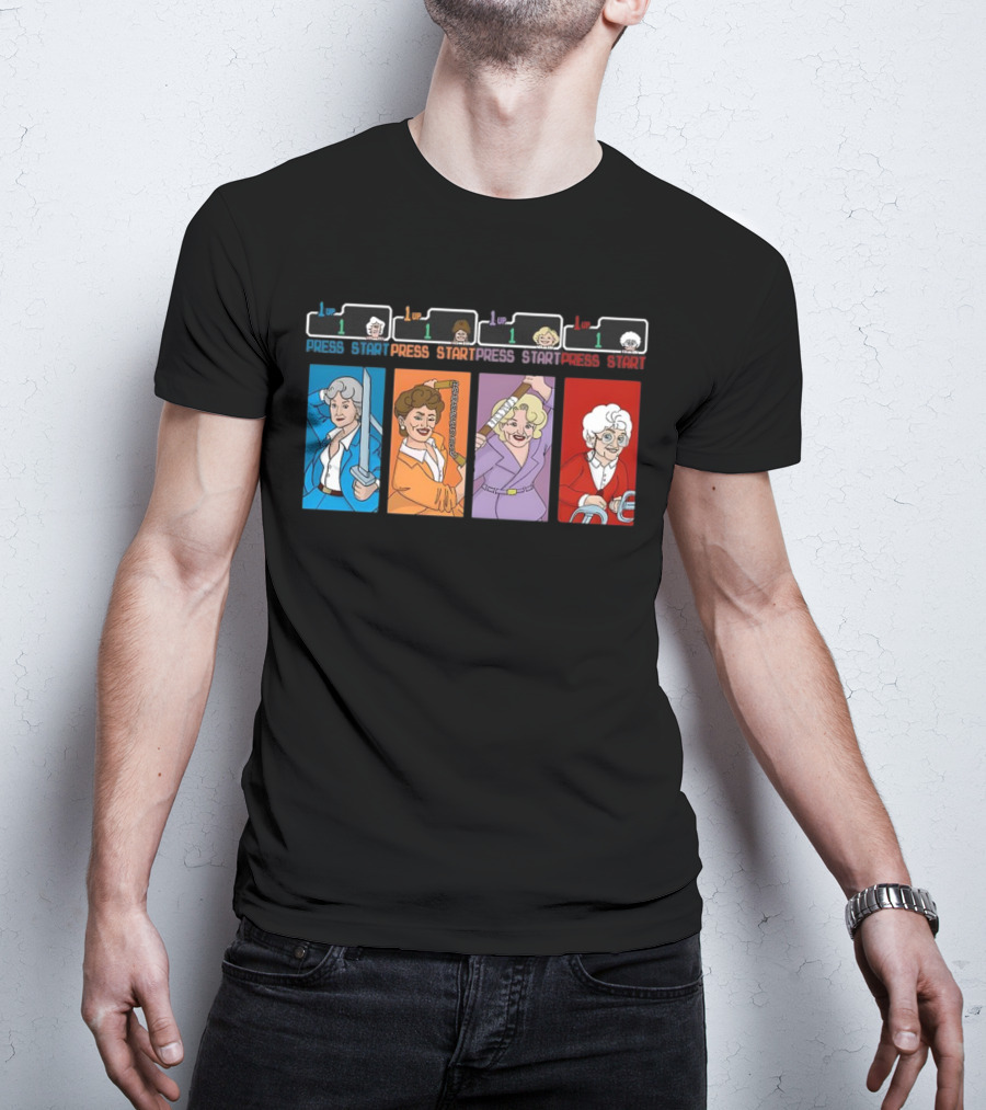 Golden Girls X Ninja Press Start Game 1up 1up 1up 1up T-Shirt