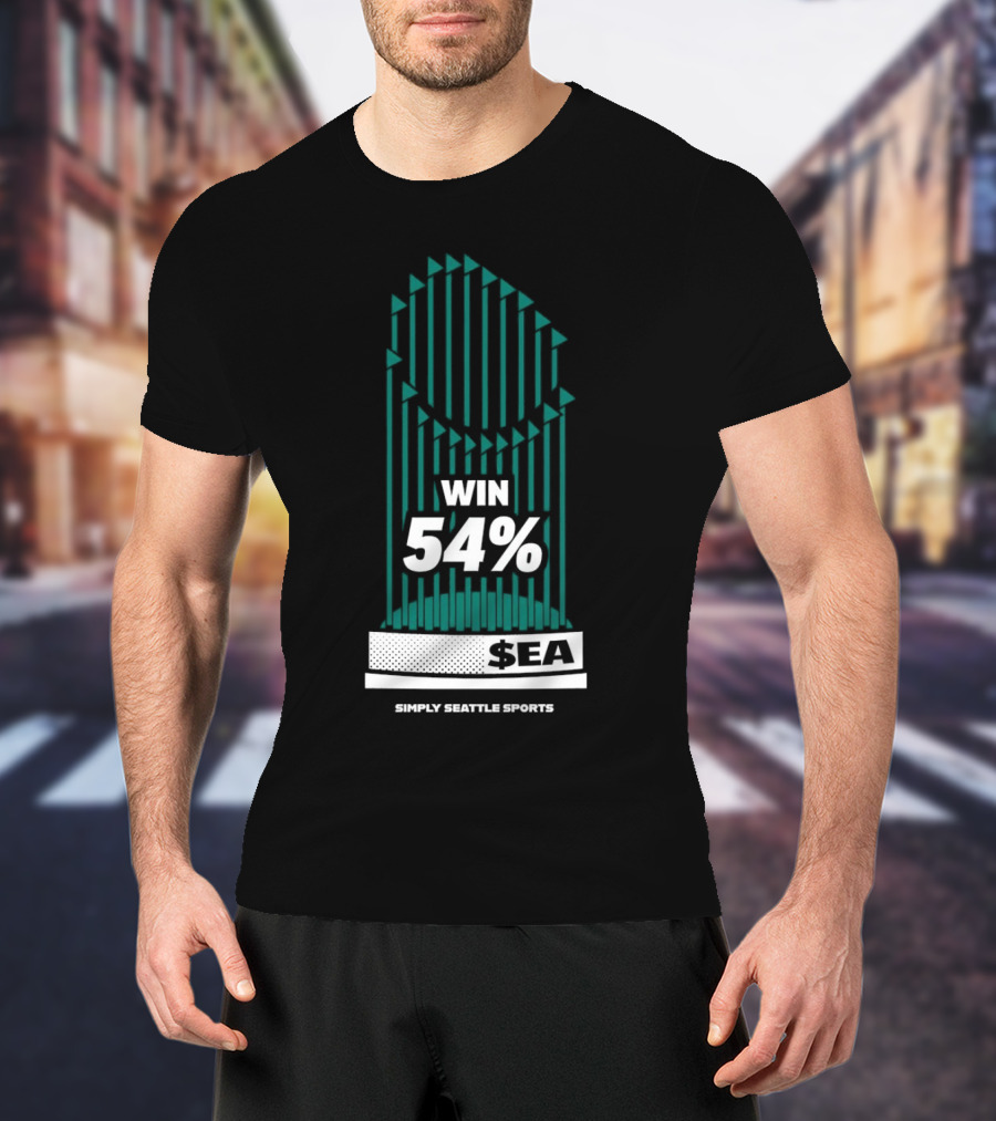 Win 54 Percent Seattle Mariners Simply Seattle Sports T-Shirt