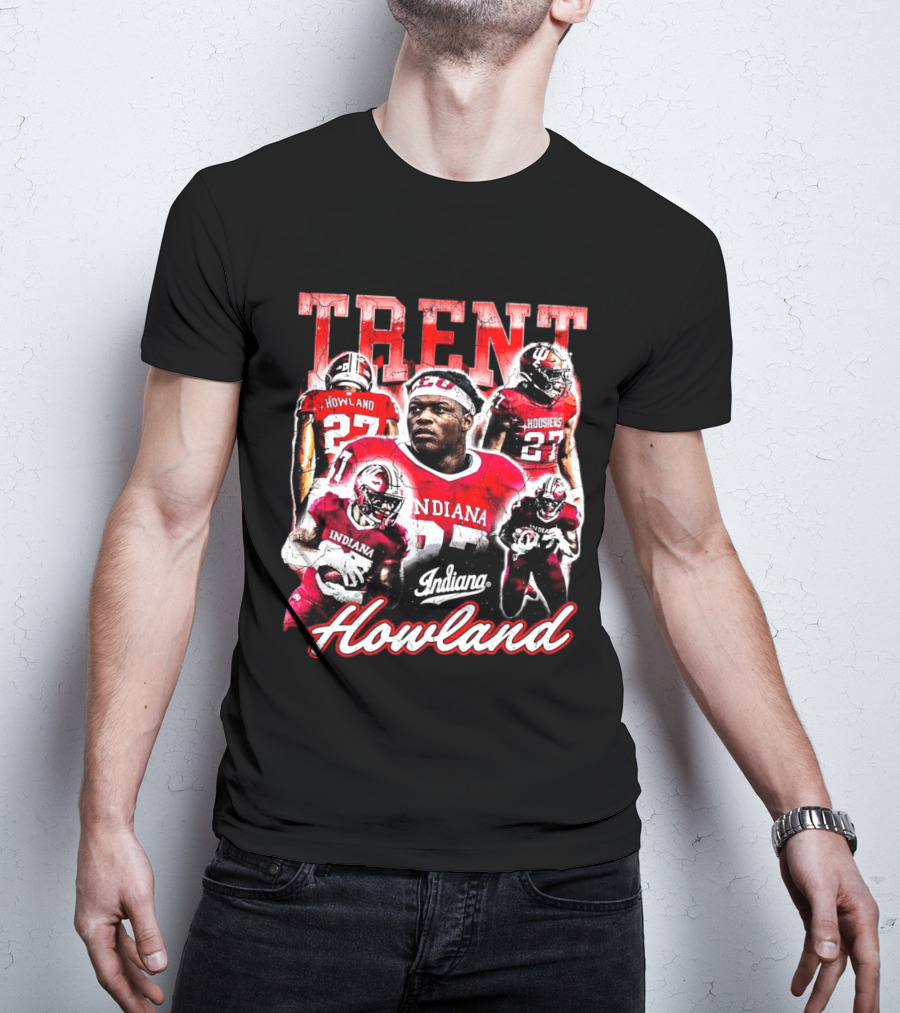 Trent Howland Indiana Hoosiers Football Player 27 IU Onlyone Crew T-Shirt