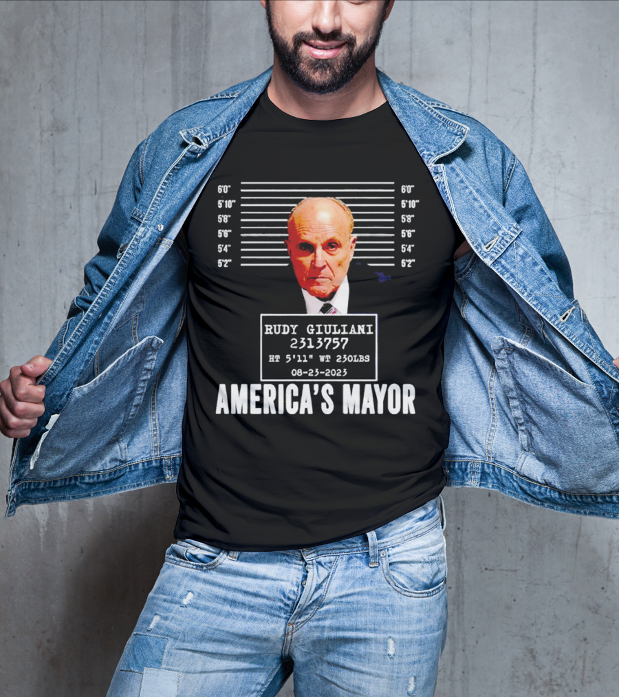 Rudy Giuliani America's Mayor Mugshot Parody 08-23-2023 T-Shirt