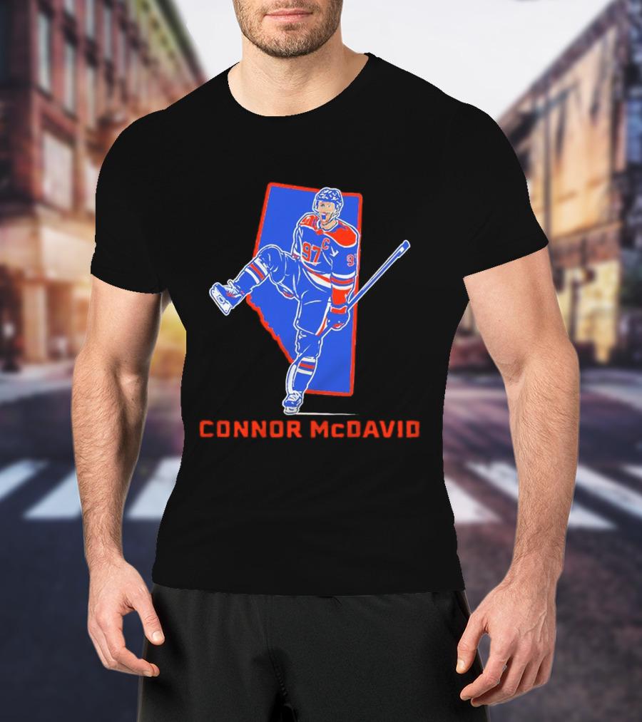 Connor McDavid 97 Edmonton Oilers Province Alberta Hockey Star T-Shirt