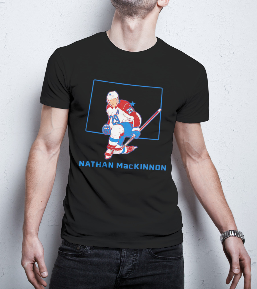 Nathan MacKinnon 29 Colorado Avalanche Star T-Shirt