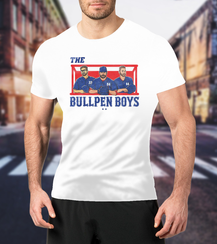The Bullpen Boys Texas Rangers Pitchers Trio T-Shirt