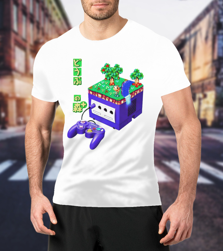 Animal Crossing Dobutsu No Mori Plus GameCube Japanese Nintendo T-Shirt