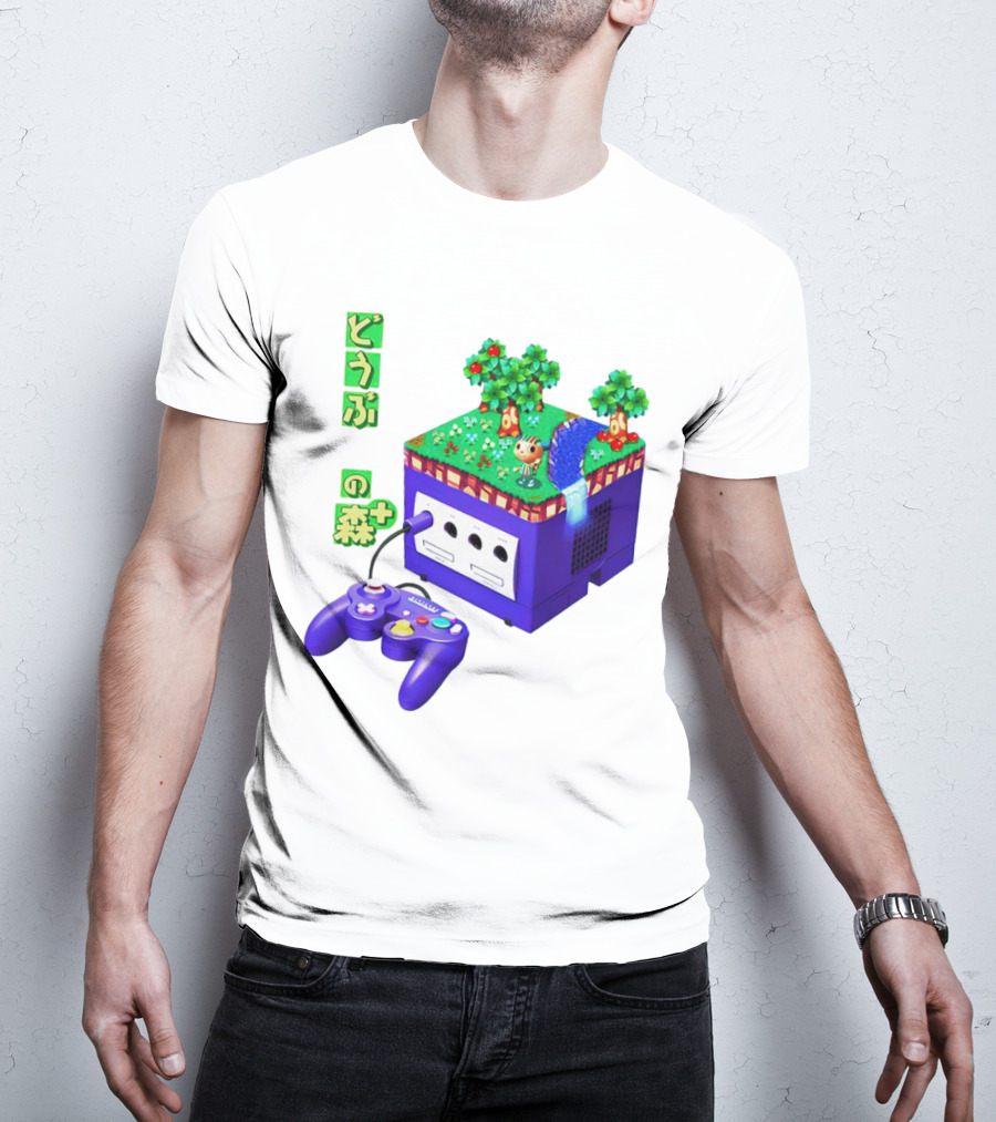 Animal Crossing Dobutsu No Mori Plus GameCube Japanese Nintendo T-Shirt