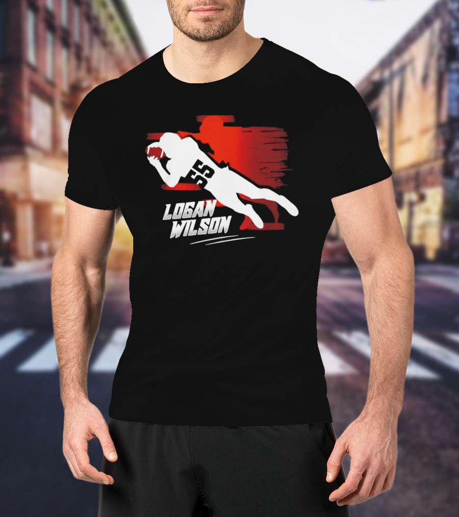 Logan Wilson NFL Diving Catch Cincinnati Bengals 55 T-Shirt