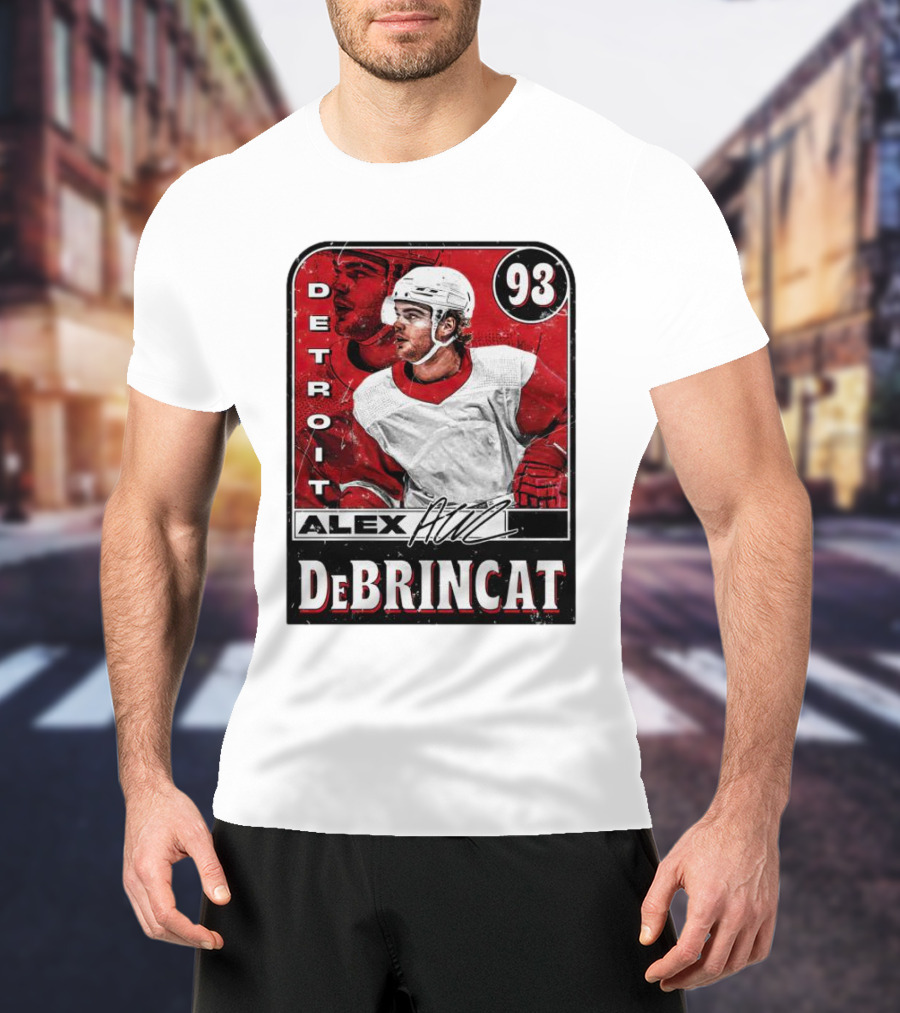Alex DeBrincat Detroit 93 Hockey Player Card T-Shirt