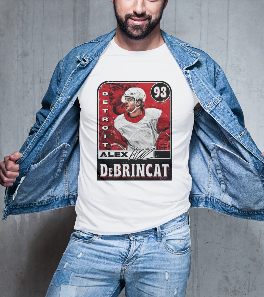 Alex DeBrincat Detroit 93 Hockey Player Card T-Shirt