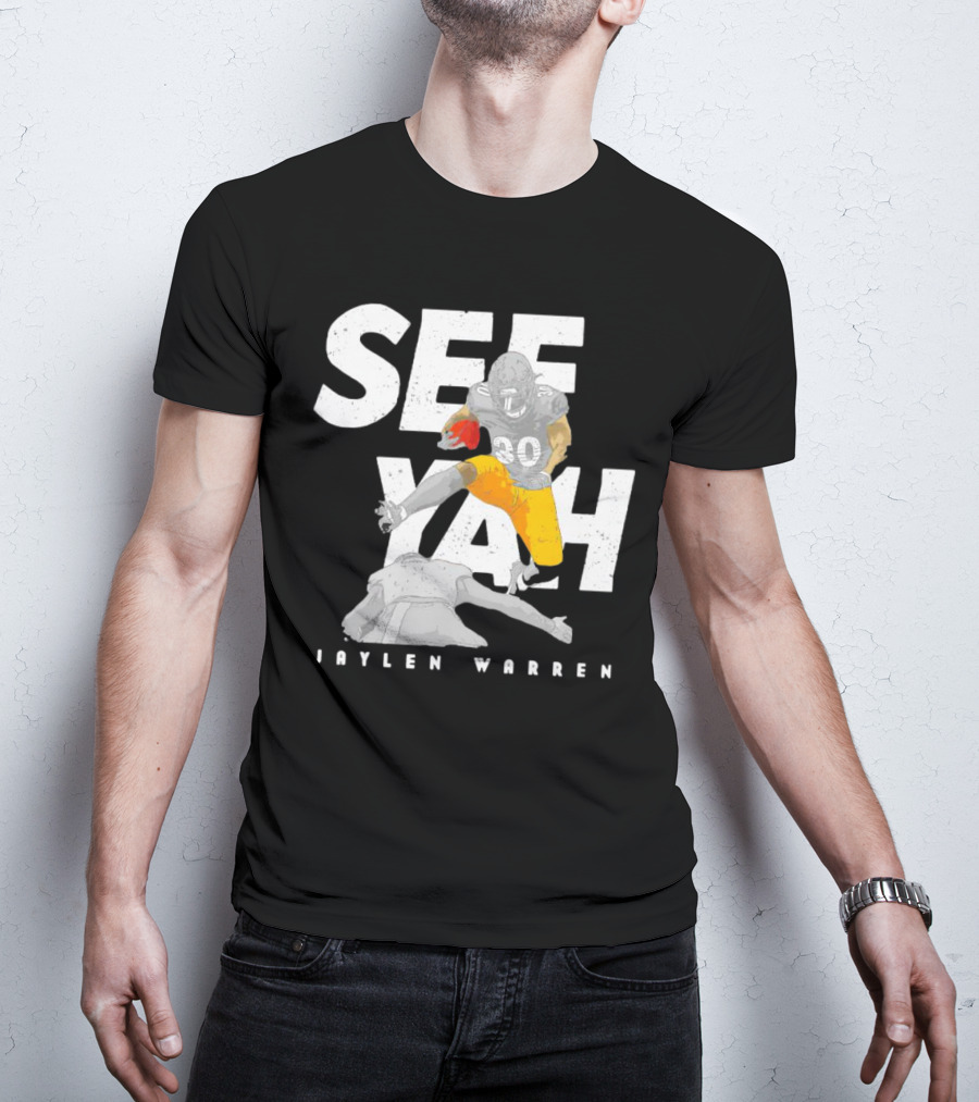 Jaylen Warren Pittsburgh See Yah Hurdle T-Shirt