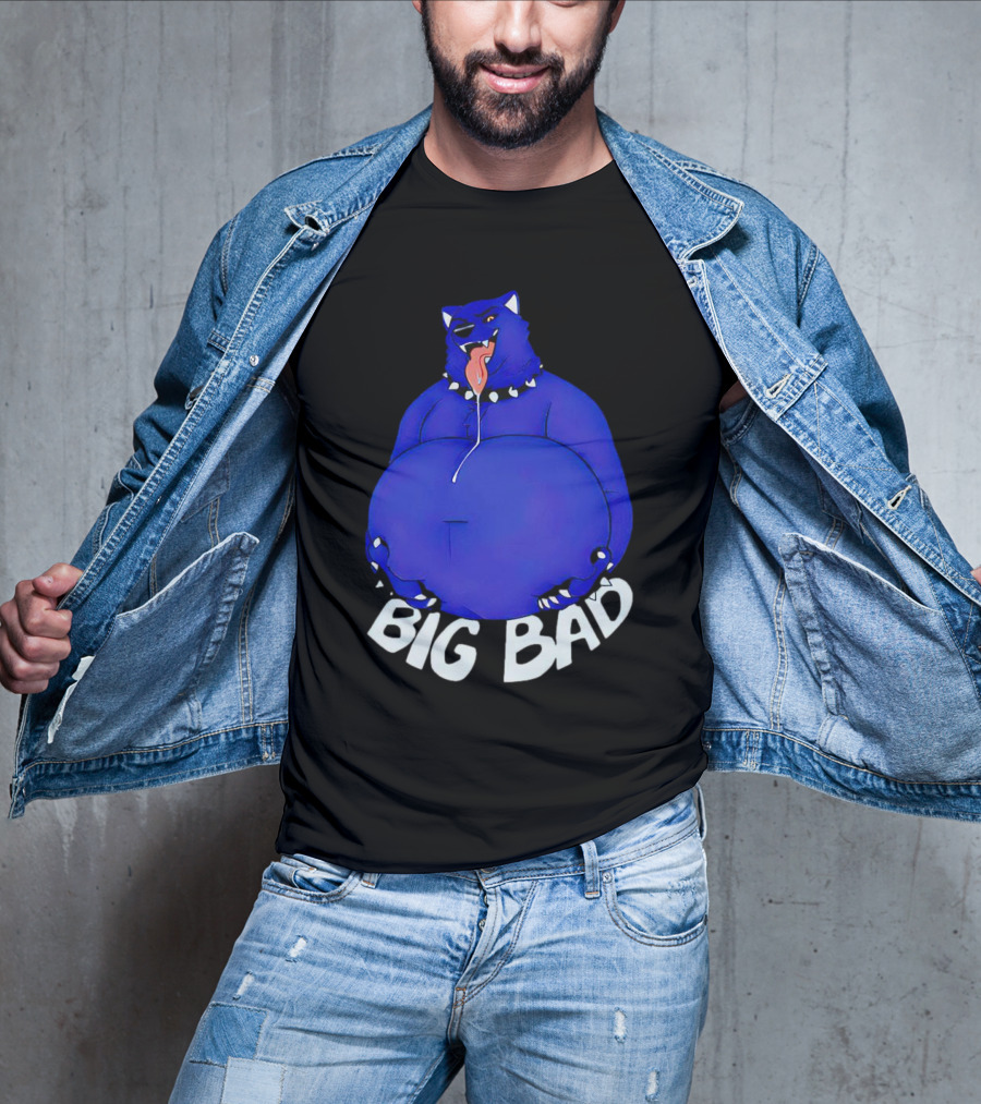 Big Bad Slosh Dog Blue Cartoon Character T-Shirt