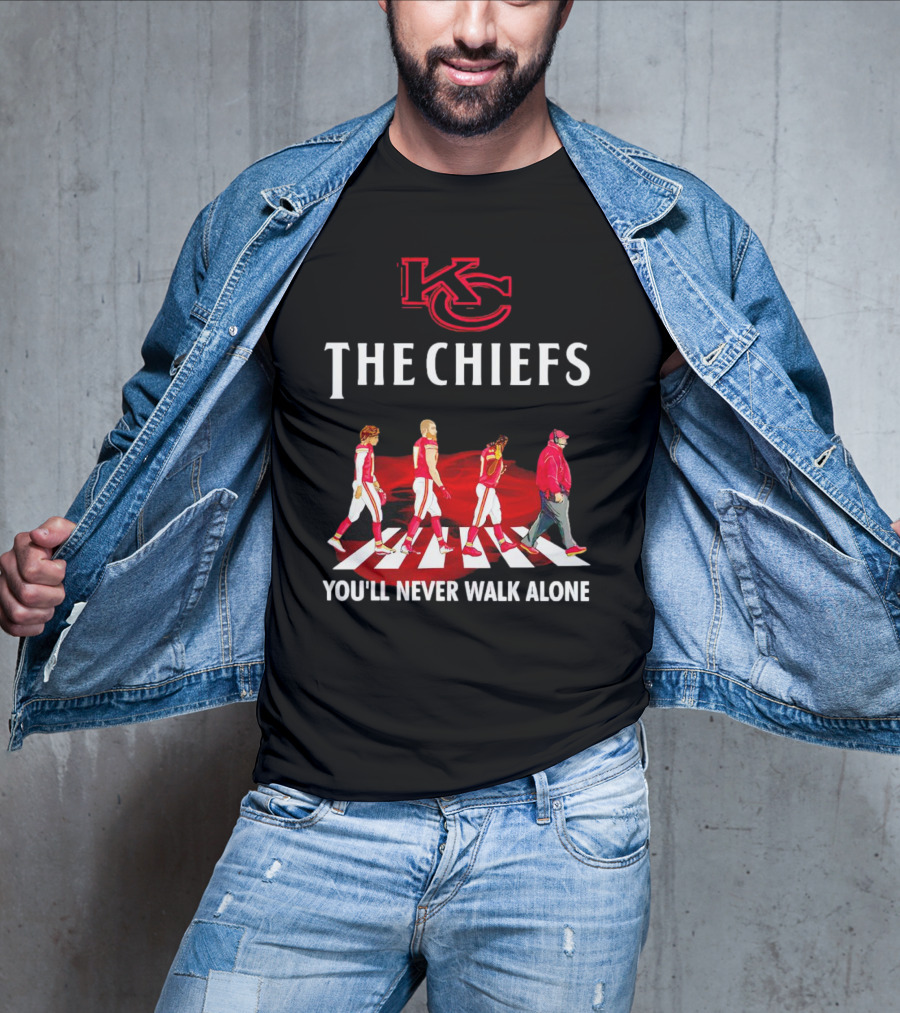 KC Chiefs Abbey Road You'll Never Walk Alone T-Shirt