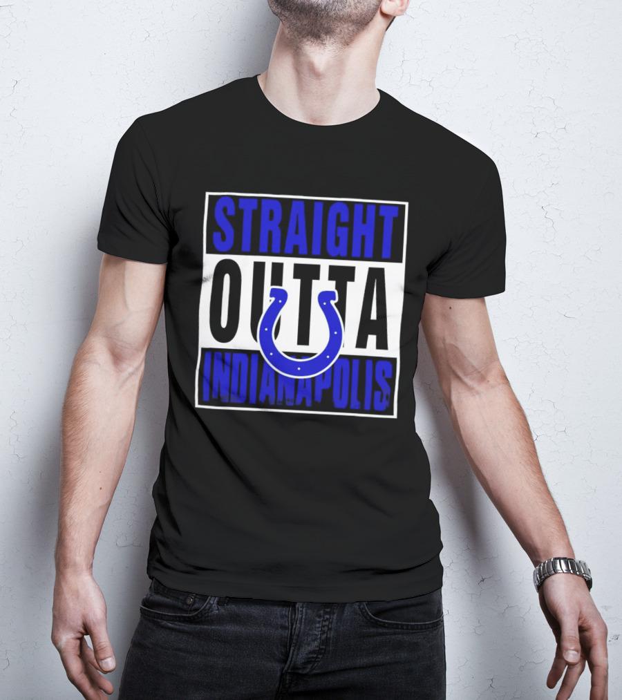 Straight Outta Indianapolis Colts Horseshoe T-Shirt
