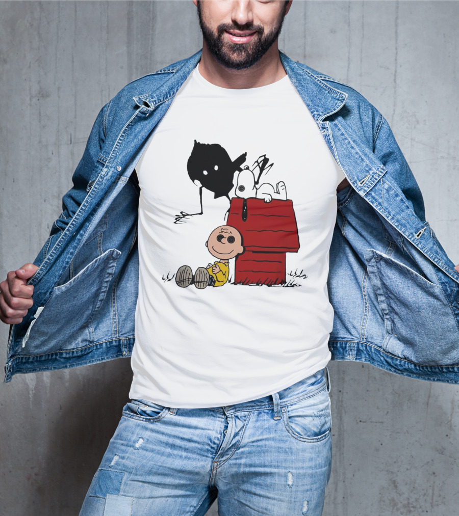 Charlie Brown Snoopy Coraline Button Eyes Shadow T-Shirt