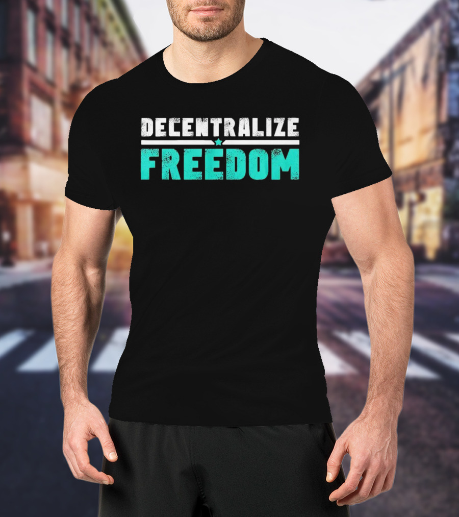 Decentralize Freedom Star Emblem T-Shirt