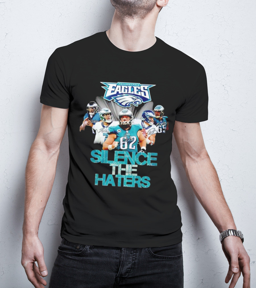 Philadelphia Eagles Silence The Haters Philadelphia Eagles Logo Players T-Shirt