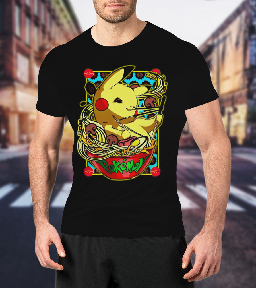 Pokemon Pikachu Ramen Mania Noodles Bowl Adventure T-Shirt