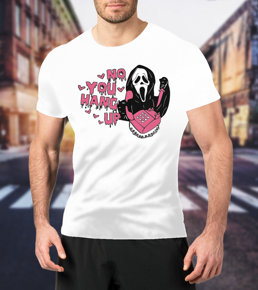 Ghostface Telephone Scene No You Hang Up Halloween T-Shirt