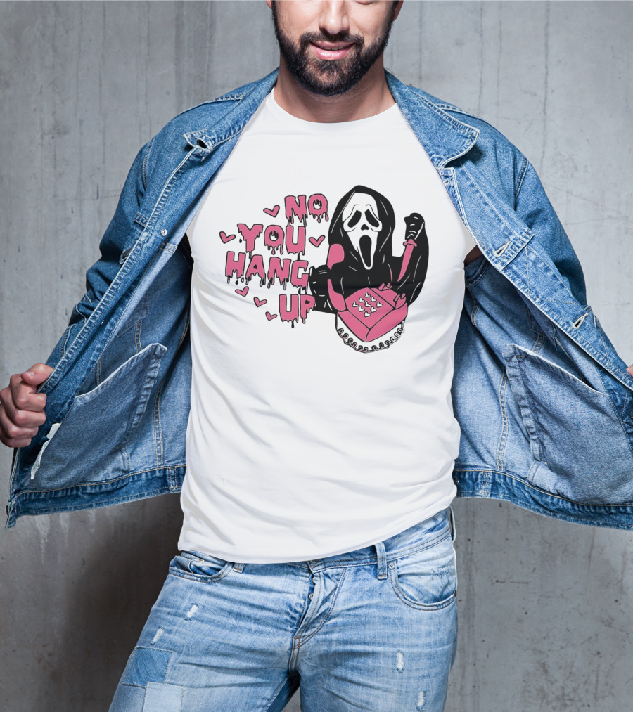 Ghostface Telephone Scene No You Hang Up Halloween T-Shirt