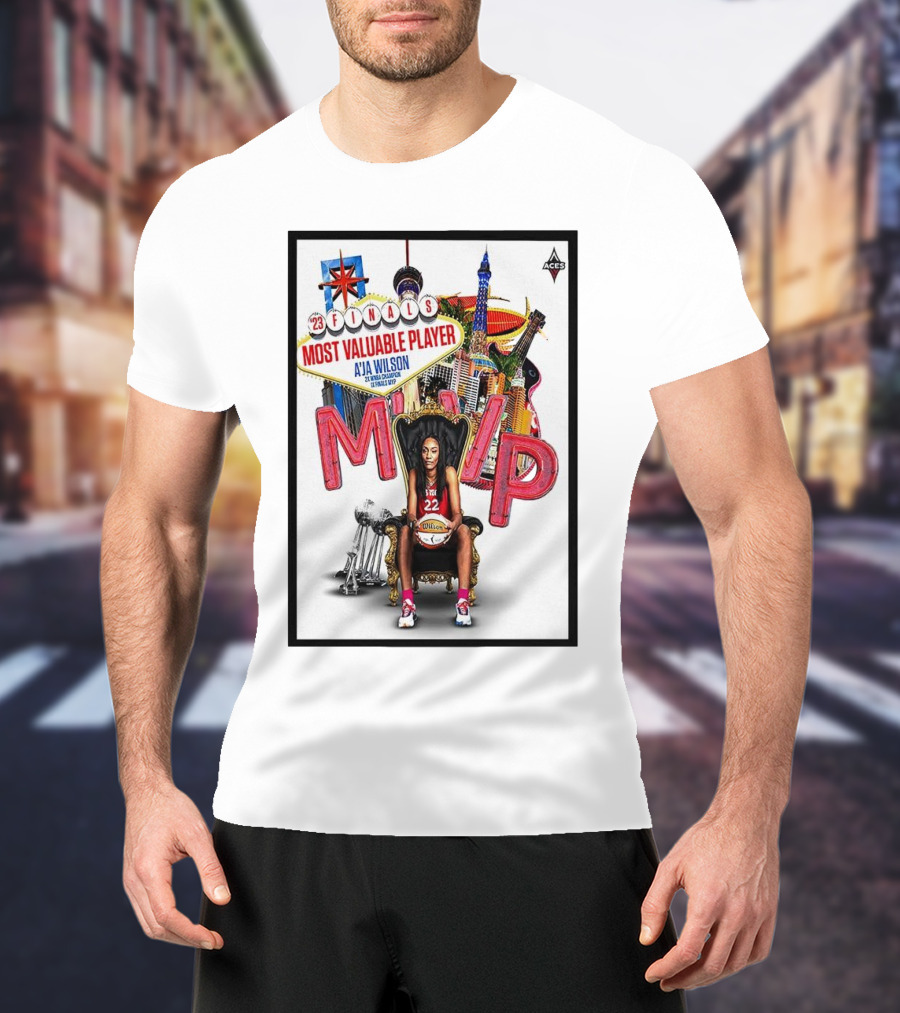 Las Vegas Aces '23 Finals Most Valuable Player A’ja Wilson MVP 22 T-Shirt