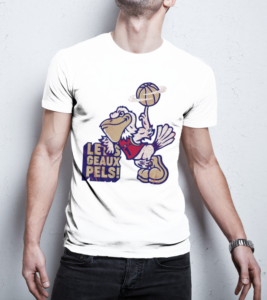 Let’s Geaux Pels Basketball Pelican T-Shirt