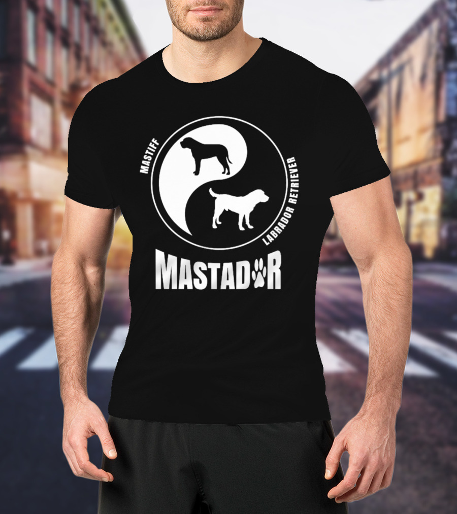Mastiff Labrador Retriever Yin Yang Mastador T-Shirt