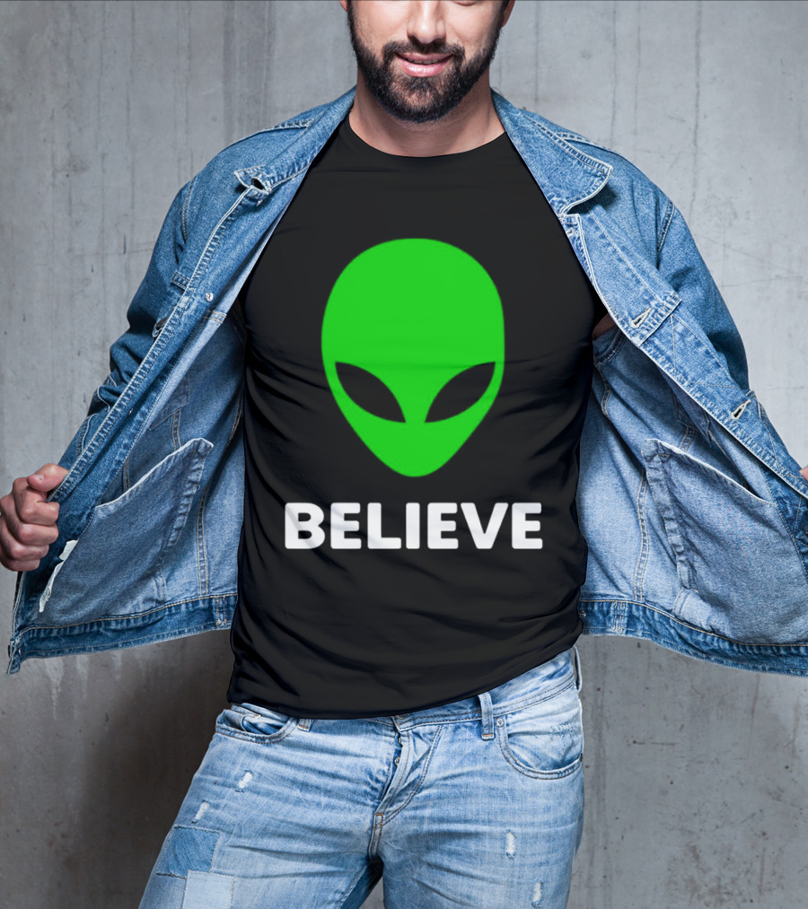 Believe Alien Green T-Shirt