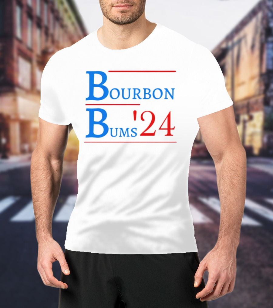 Bourbon Bums '24 Campaign Style Blue T-Shirt