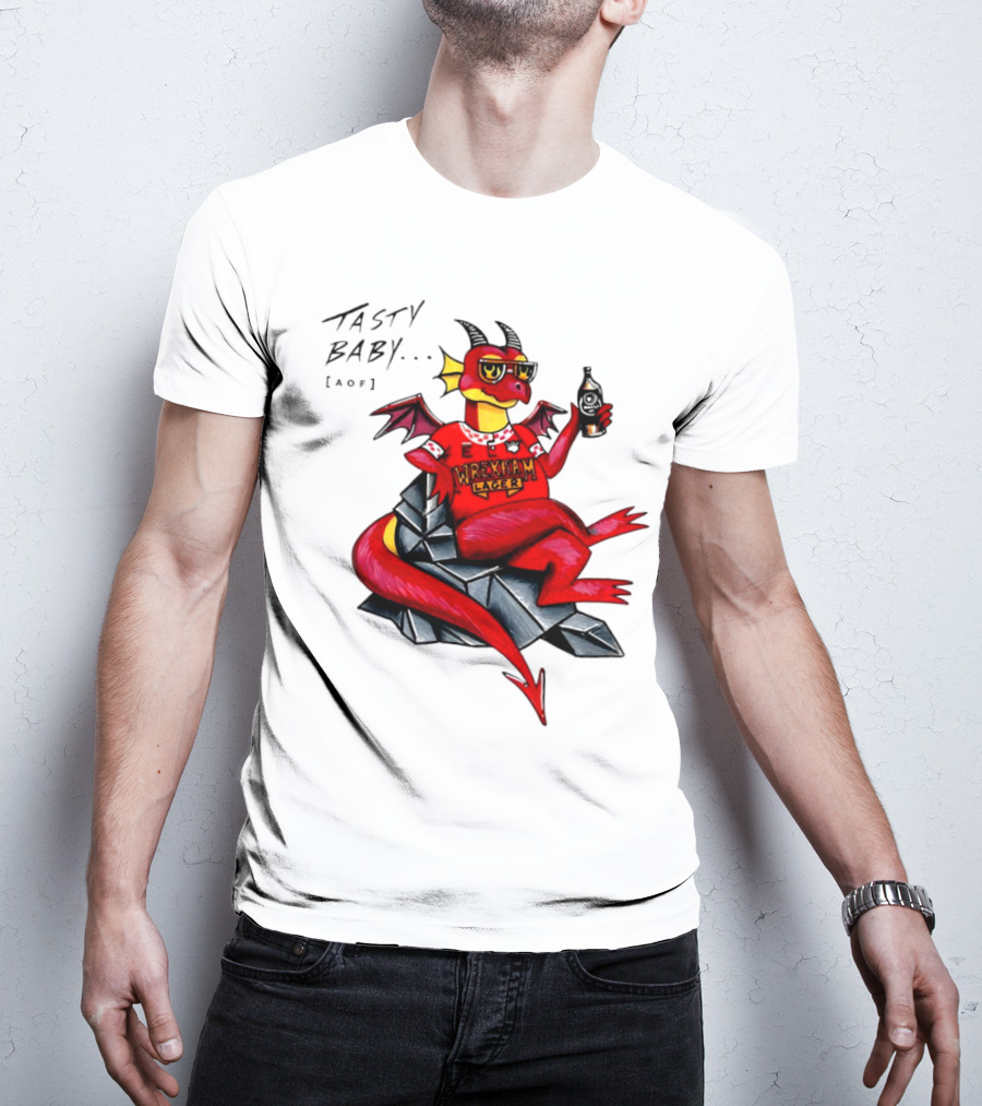 Wrexham Lager Dragon Tasty Baby Cool Style Image T-Shirt