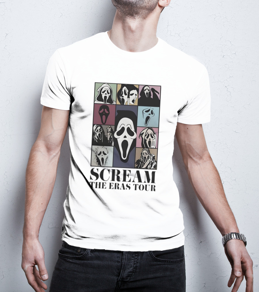 Scream Ghost Face The Eras Tour Halloween Multicolor Pop T-Shirt