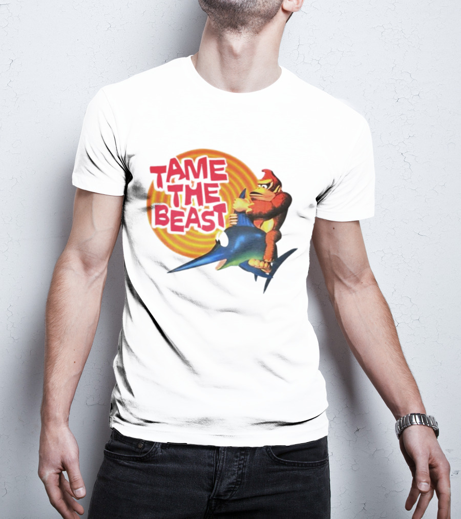 Tame The Beast Donkey Kong Riding Swordfish T-Shirt