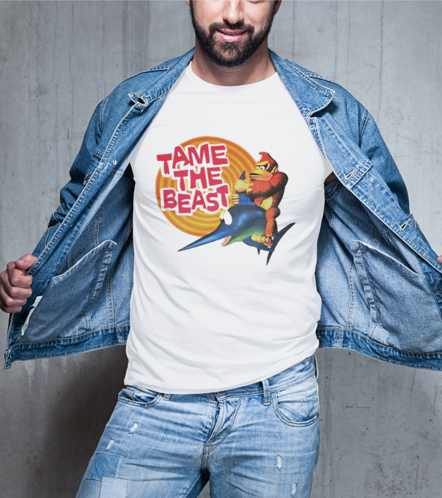 Tame The Beast Donkey Kong Riding Swordfish T-Shirt