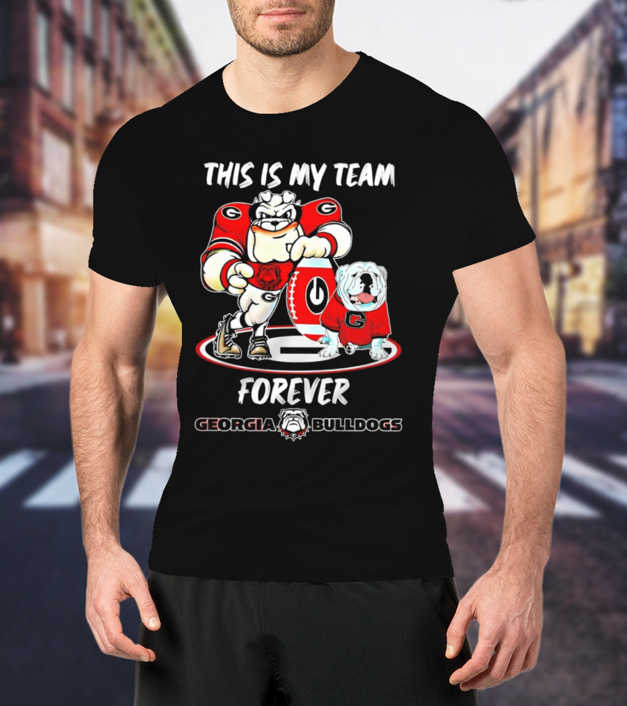 Georgia Bulldogs This Is My Team Forever Mascot Collection T-Shirt