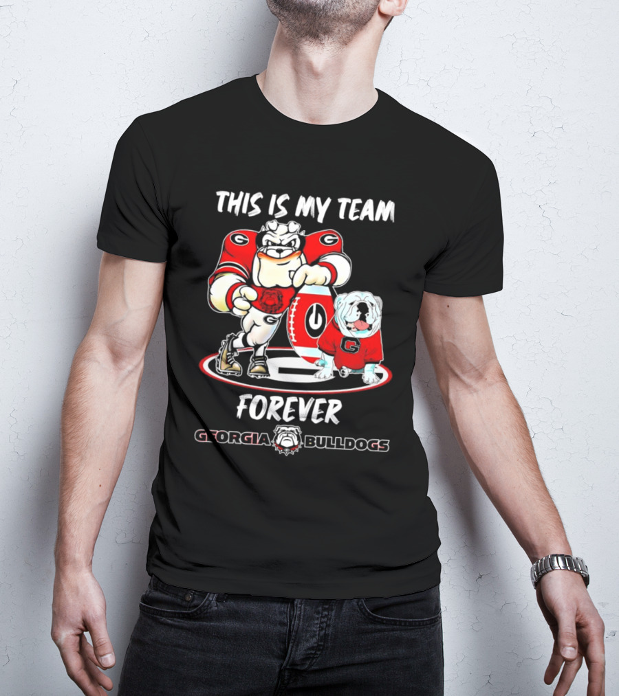 Georgia Bulldogs This Is My Team Forever Mascot Collection T-Shirt