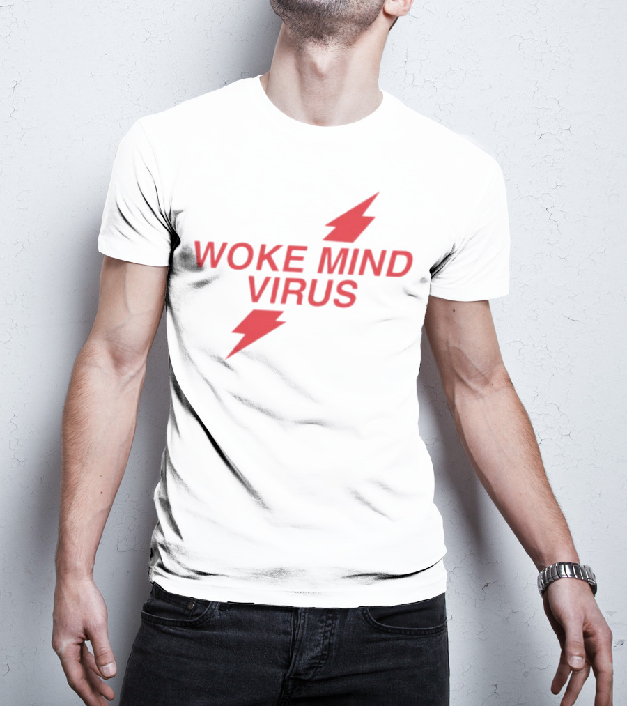 Woke Mind Virus Red Lightning Bolt T-Shirt