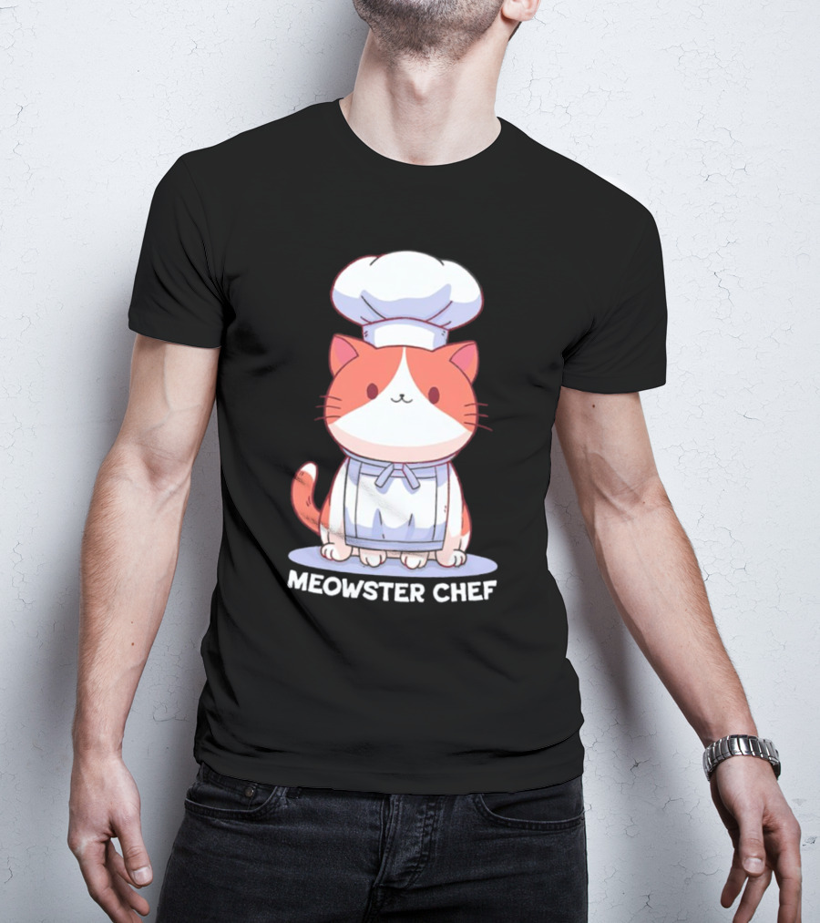 Meowster Chef Adorable Cat Cooking T-Shirt