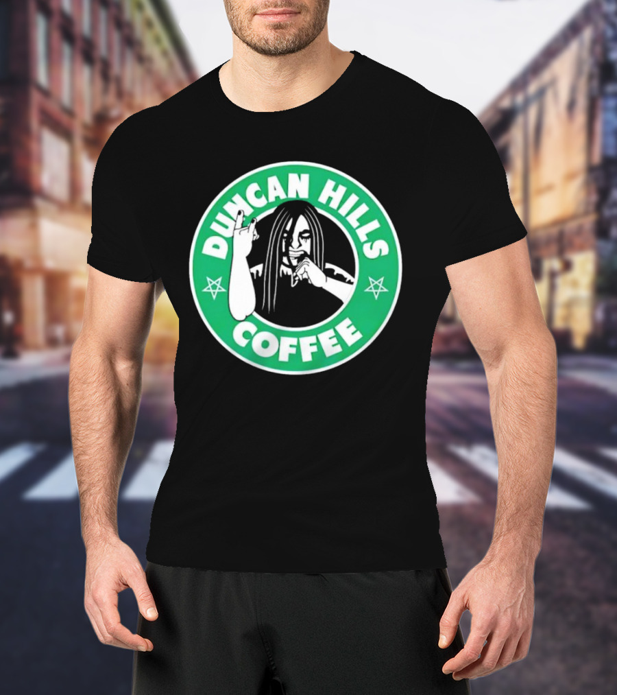 Duncan Hills Coffee Metalocalypse Starbucks Emblem T-Shirt