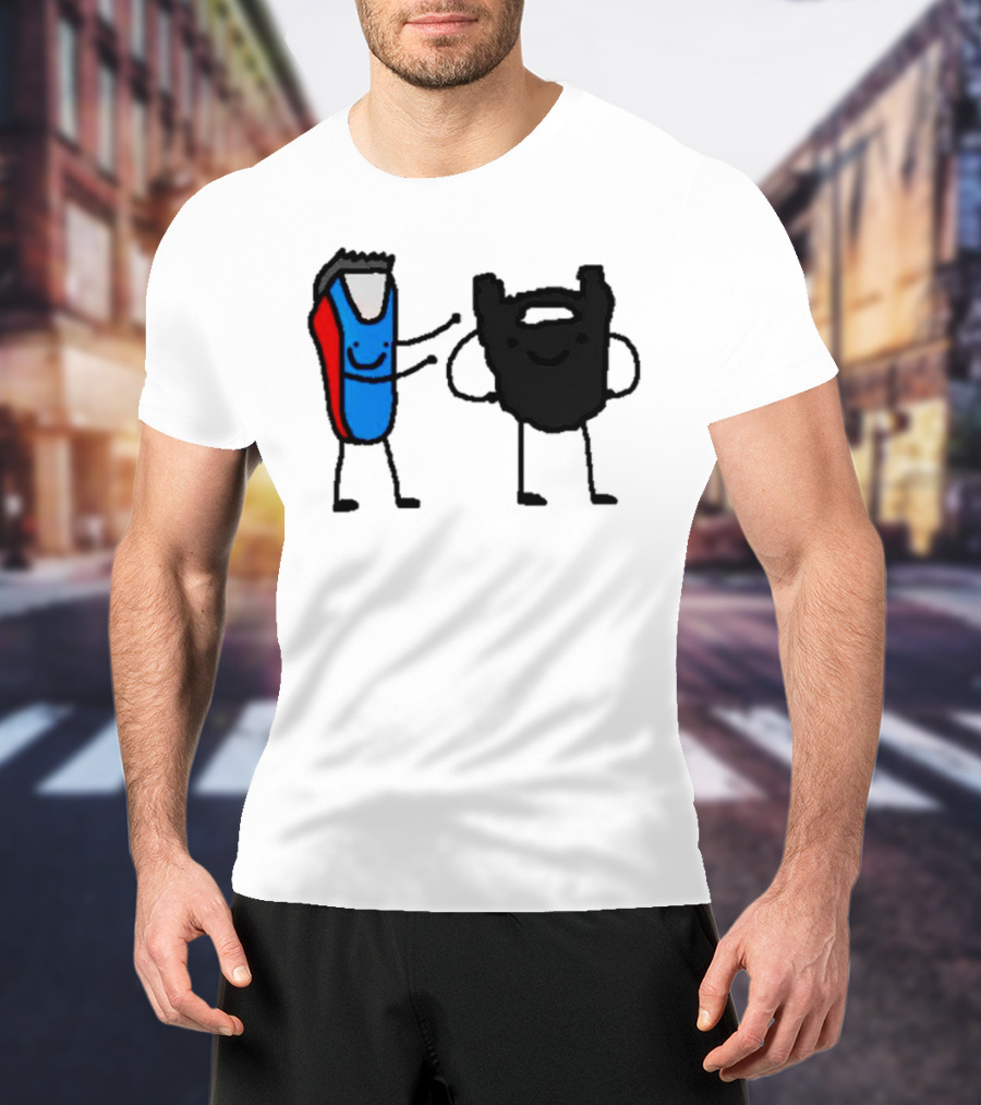 Clipps And Beard Clippers And Facial Hair Cartoon T-Shirt