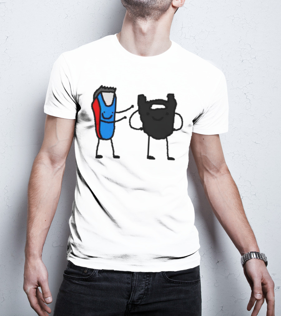 Clipps And Beard Clippers And Facial Hair Cartoon T-Shirt