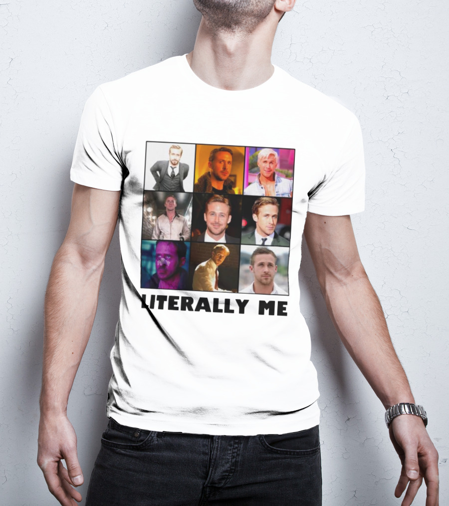 Ryan Gosling Literally Me Nine Image Collage T-Shirt