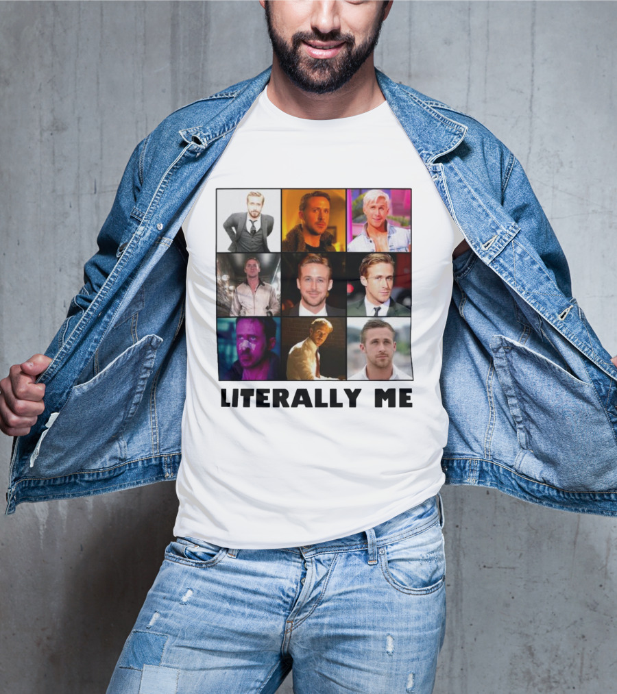 Ryan Gosling Literally Me Nine Image Collage T-Shirt