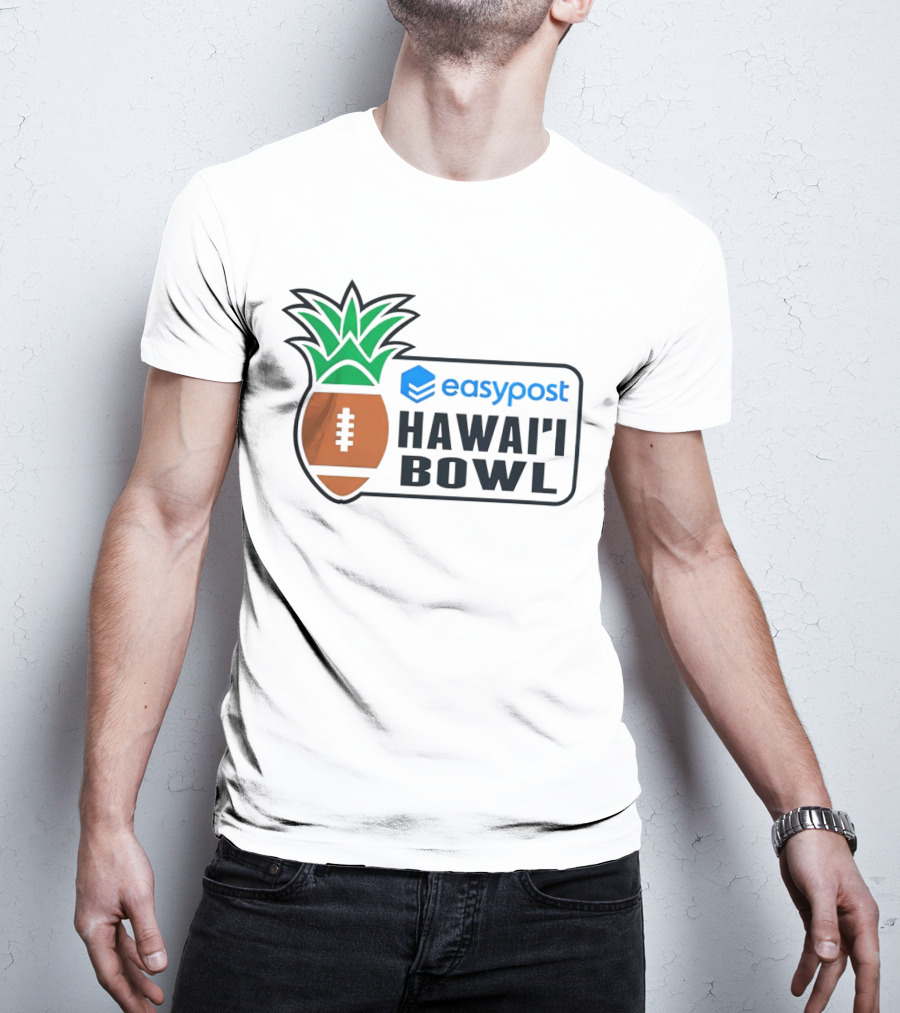 Easypost Hawai’i Bowl Pineapple Football T-Shirt