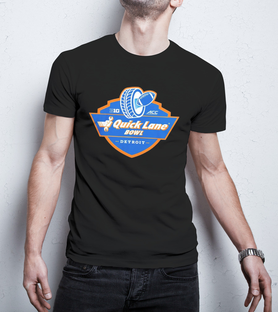 Big ACC Quick Lane Bowl Detroit Football Tire T-Shirt