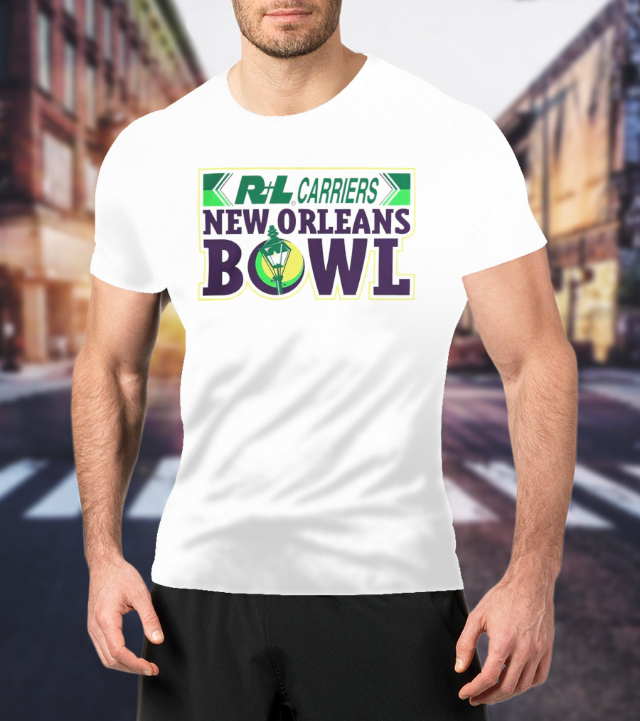 R+L Carriers New Orleans Bowl Purple Green Lantern T-Shirt