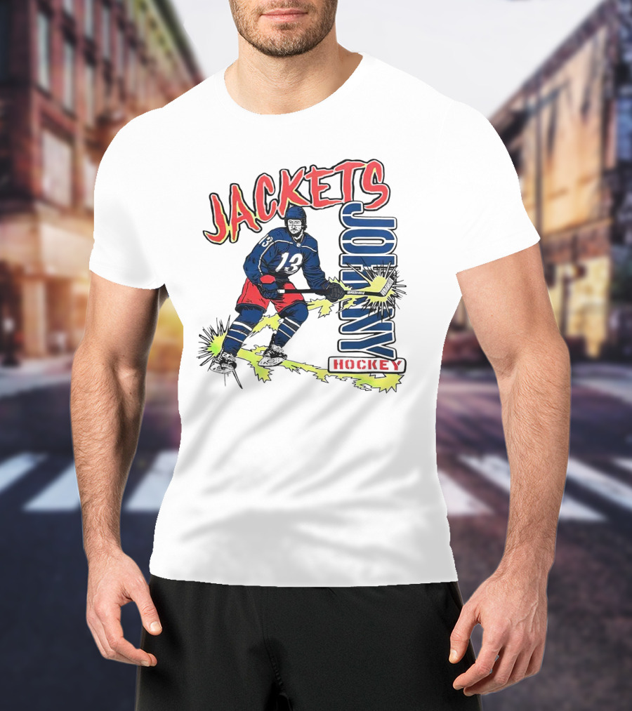 Jackets Johnny Gaudreau Hockey T-Shirt