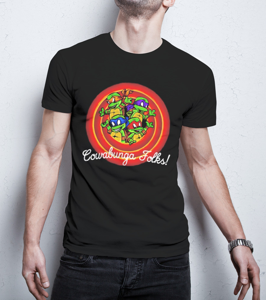 Teenage Mutant Ninja Turtles Cowabunga Folks Raphael Michelangelo Donatello Leonardo T-Shirt