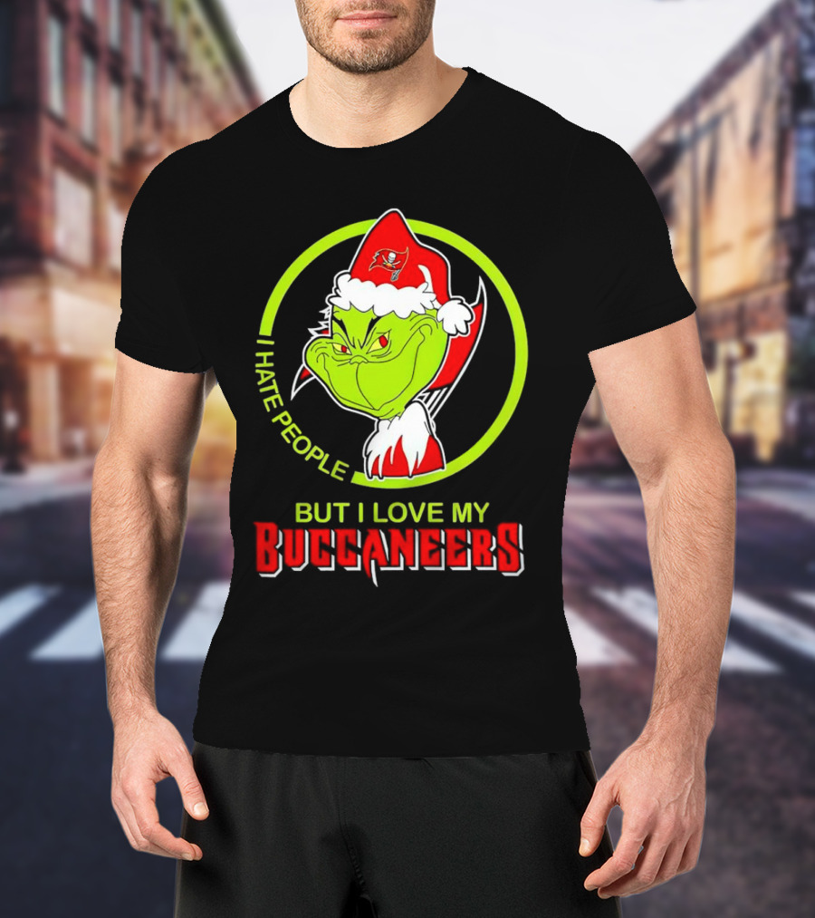 Grinch I Hate People But I Love My Buccaneers T-Shirt
